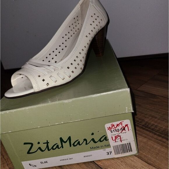 Zita Maria Else  Peep  Toe Pump - Picture 1 of 8